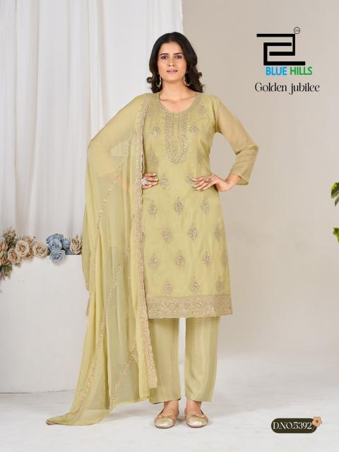 Blue hills golden jubilee designer party wear kurtis wholesale